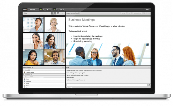 Macbook-frontal_Virtual-Classroom Exemple d'équipement pour les formations en ligne éligible au FNE-Formation renforcé