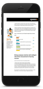 device-wp-boosting-business Whitepaper on Business Impact of Learning displayed in a smartphone