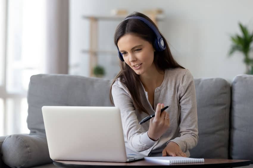 empowered woman attending corporate training 