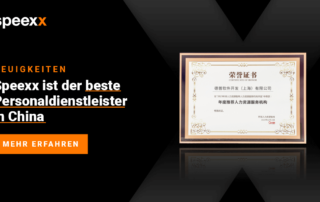 Speexx wird als Chinas bester Personaldienstleister des Jahres ausgezeichnet