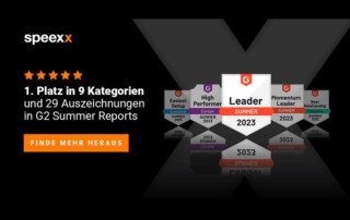 Speexx - 1. Platz in 9 Kategorien des G2 Summer Reports