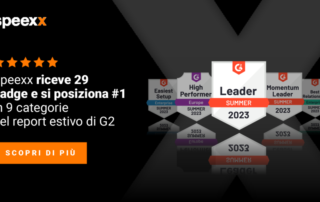 Speexx riceve 29 badge e si posiziona al primo posto in 9 categorie nel report estivo di G2