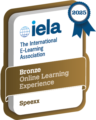 Iela_Awards_2025_Bronze Badge_Speexx International E-Learning Association Online Learning Experience Bronze Award Speexx