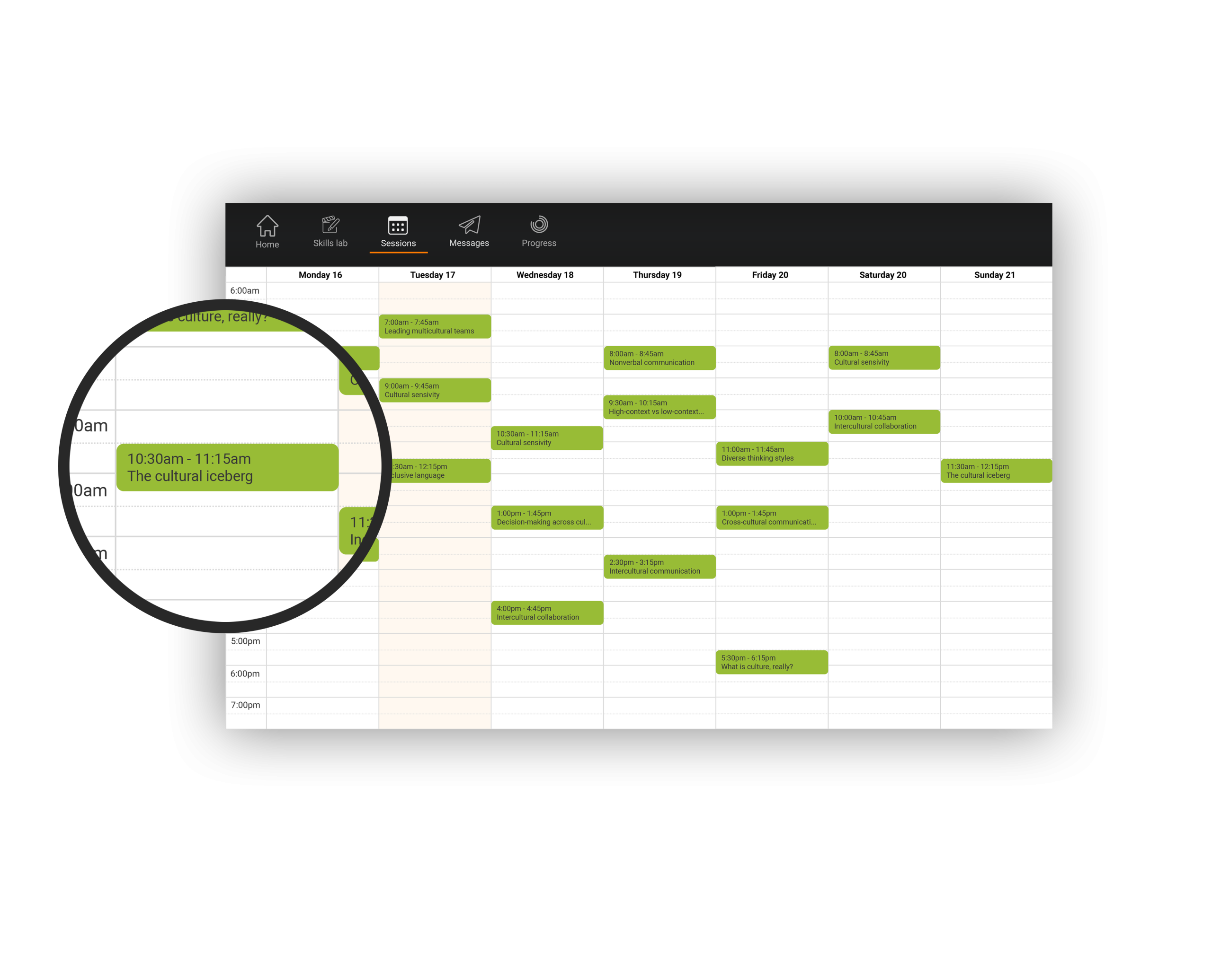 Intercultural Live Session Topics Calendar
