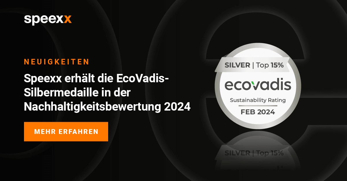 Ecovadis-Silbermedaille 2024 für Speexx