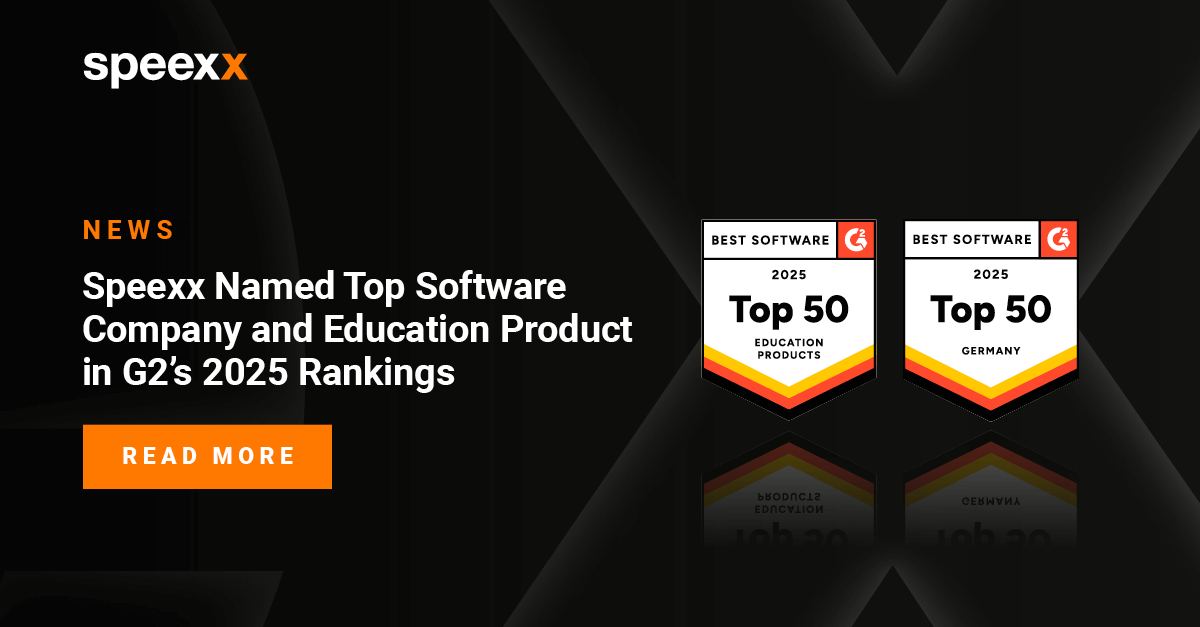 Speexx Named Top Software Company and Education Product in G2's 2025 ...