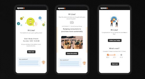 Aumente o envolvimento com objetivos e notificações inteligentes