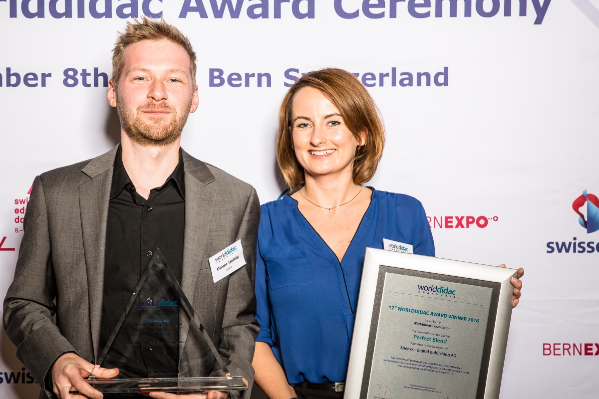 Speexx Worlddidac Award