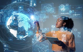 woman with digital skills training