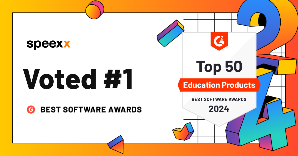 Speexx G2 Best Software Awards 2024