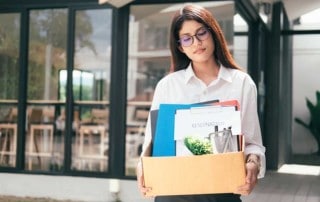 professionista che lascia l'ufficio