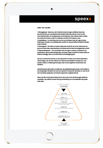 learning experience design whitepaper in ipad