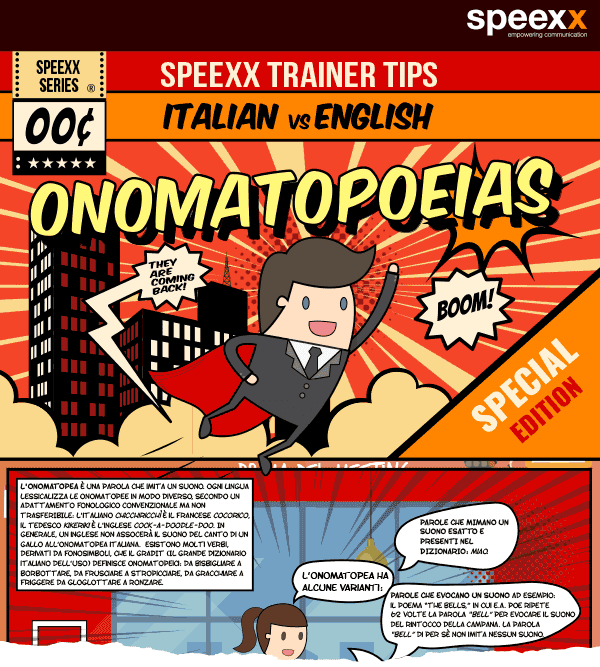 Infografica - Italian vs English onomatopoeias